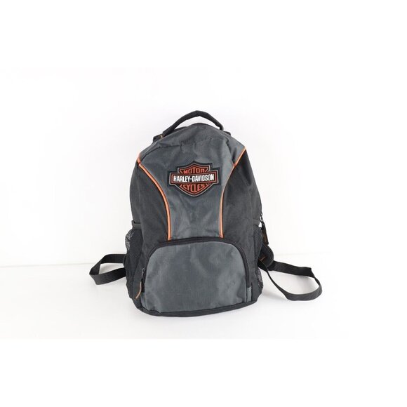 Vintage 90s Distressed Spell Out Harley Davidson Motorcycles Backpack Book Bag